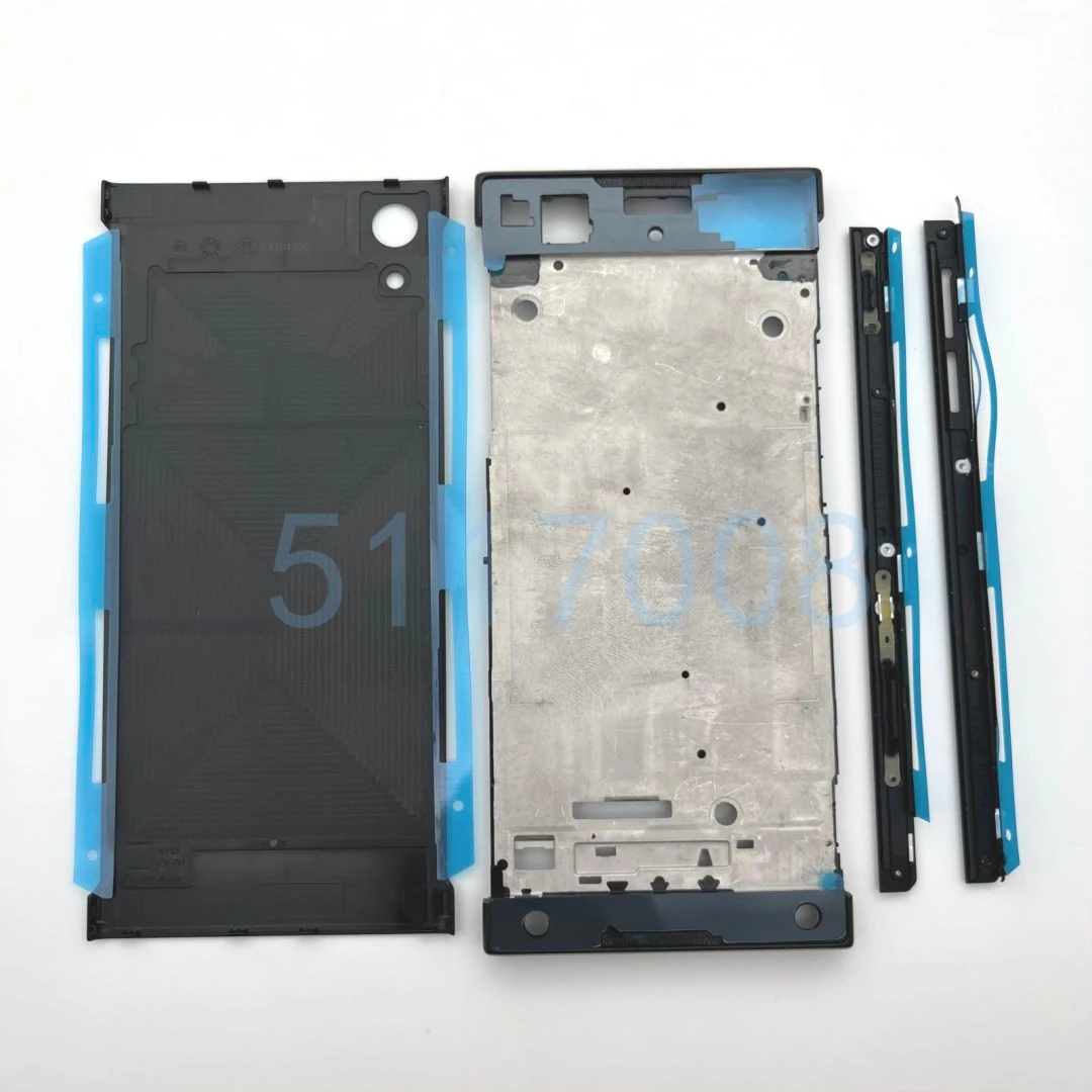 For Sony Xperia XA1 G3116 G3115 G3112 Full Housing Middle Front Frame Bezel Housing + Side Rail Stripe with Side Buttons