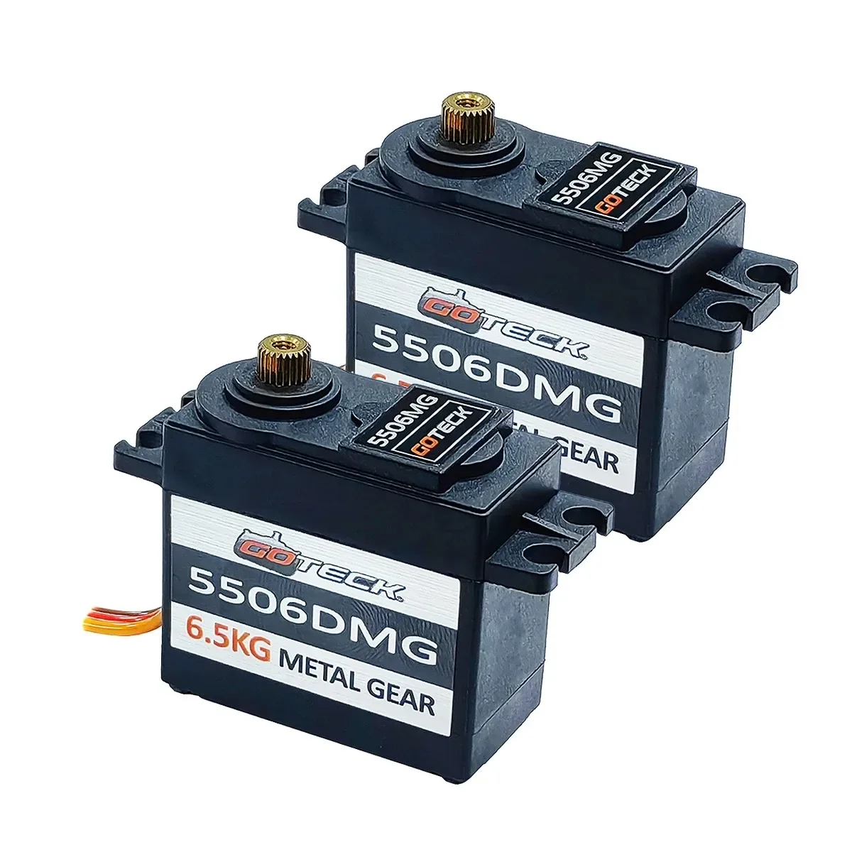 GOTECK 2PCS Full Metal Gear Servo digitale con servo clacson 25T per RC Car Boat Elicottero ad ala fissa Aereo Robot giocattolo