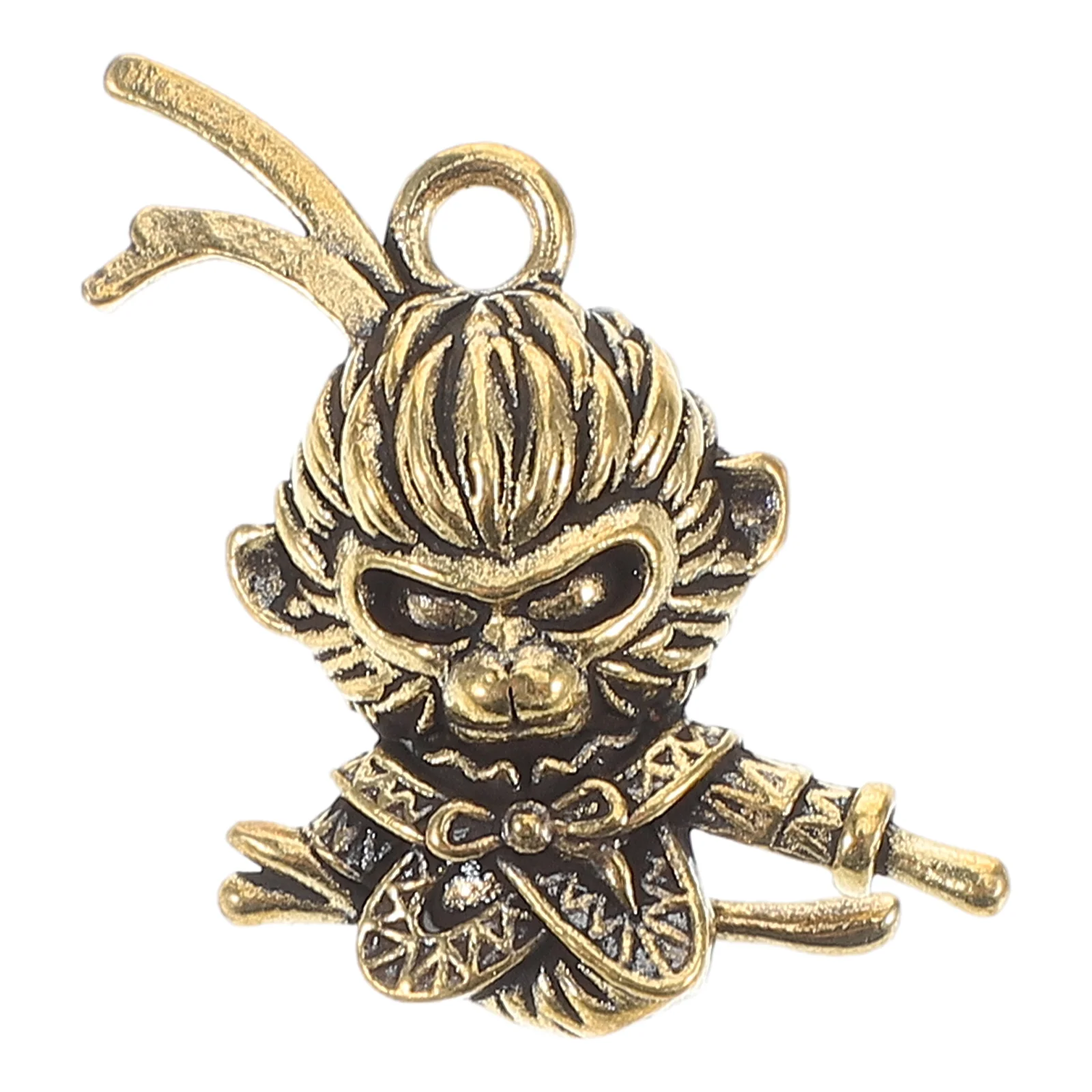 Wukong Pendant Halloween Charms Monkey King Figurine Amulet Lucky Locket Necklace Wealth Chain Feng Shui