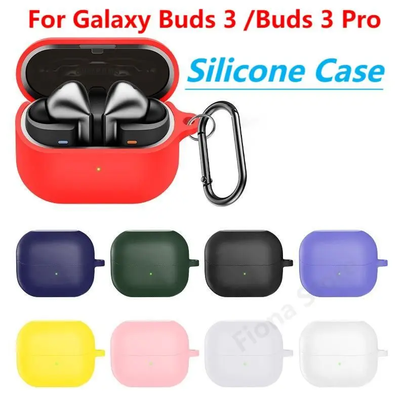 Earphone Case Cover For Samsung Galaxy Buds 3 Pro Case Protector Soft Silicone Headphones Protective Shell Skin Buds3 Box