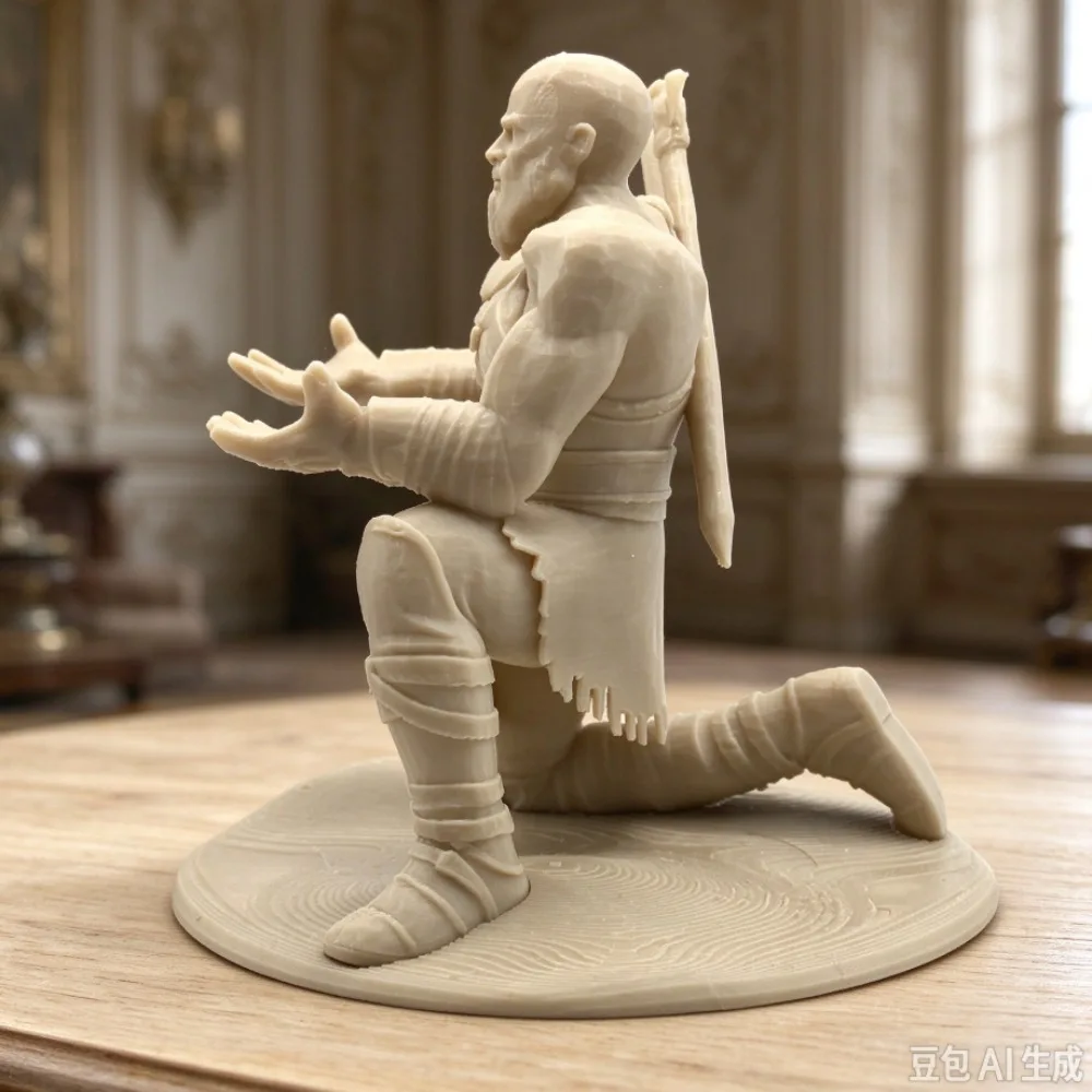 3D Printed Warrior Pen Holder Figurine Pen Stand Desk Decor Office Stationery Organizer Gift for Game Fans Collectible Figure