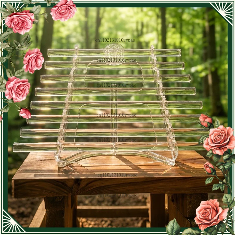 432/440 Hz Natural Handmade Meditation Chime Crystal Music Harp with Case