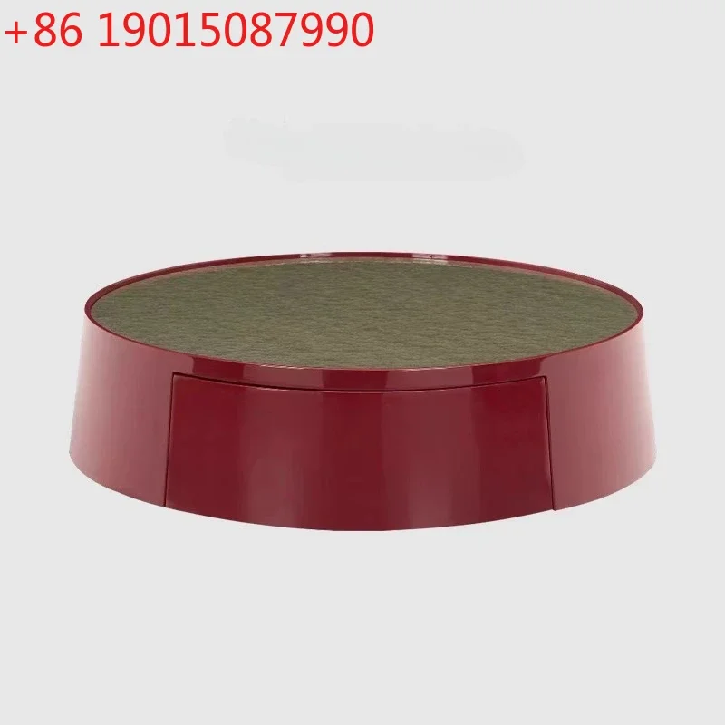 Italian minimalist light luxury round coffee table water ripple lacquer light luxury designer coffee table