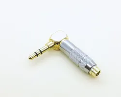 L-Vorm 3.5Mm Audio Gebalanceerde 50ohm/75ohm/110ohm/150Ohm Impedantie Adapter Plug Voor Hifi Speler/Oortelefoon/Amp Telefoon