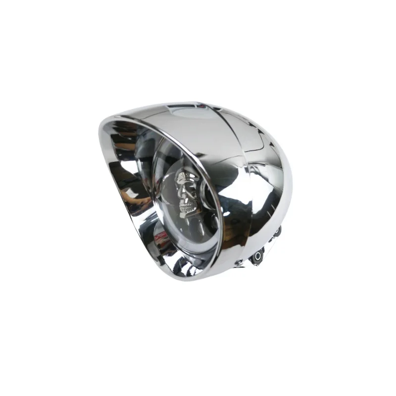 

Motorcycle 5.75inch Chrome/Black Bullet Headlight High/Low Beam Head Lamp For Harley Honda Yamaha Suzuki metric choppers