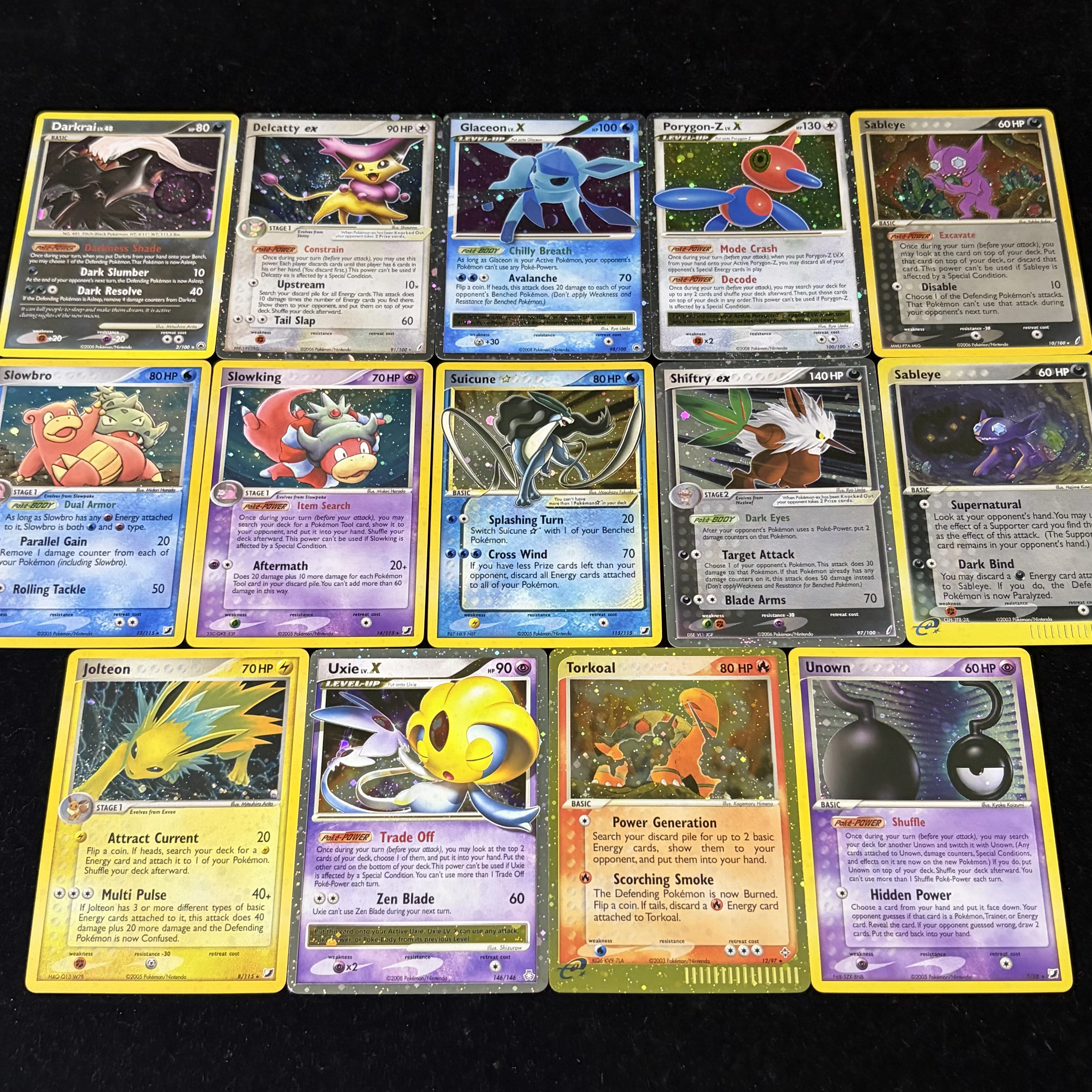 New Holo! PTCG Pocket Anime EX Diamond Pearl Cards Glaceon lv.X-98-100 Sableye Collection Trading Game Cards Tcg Hobby Gift