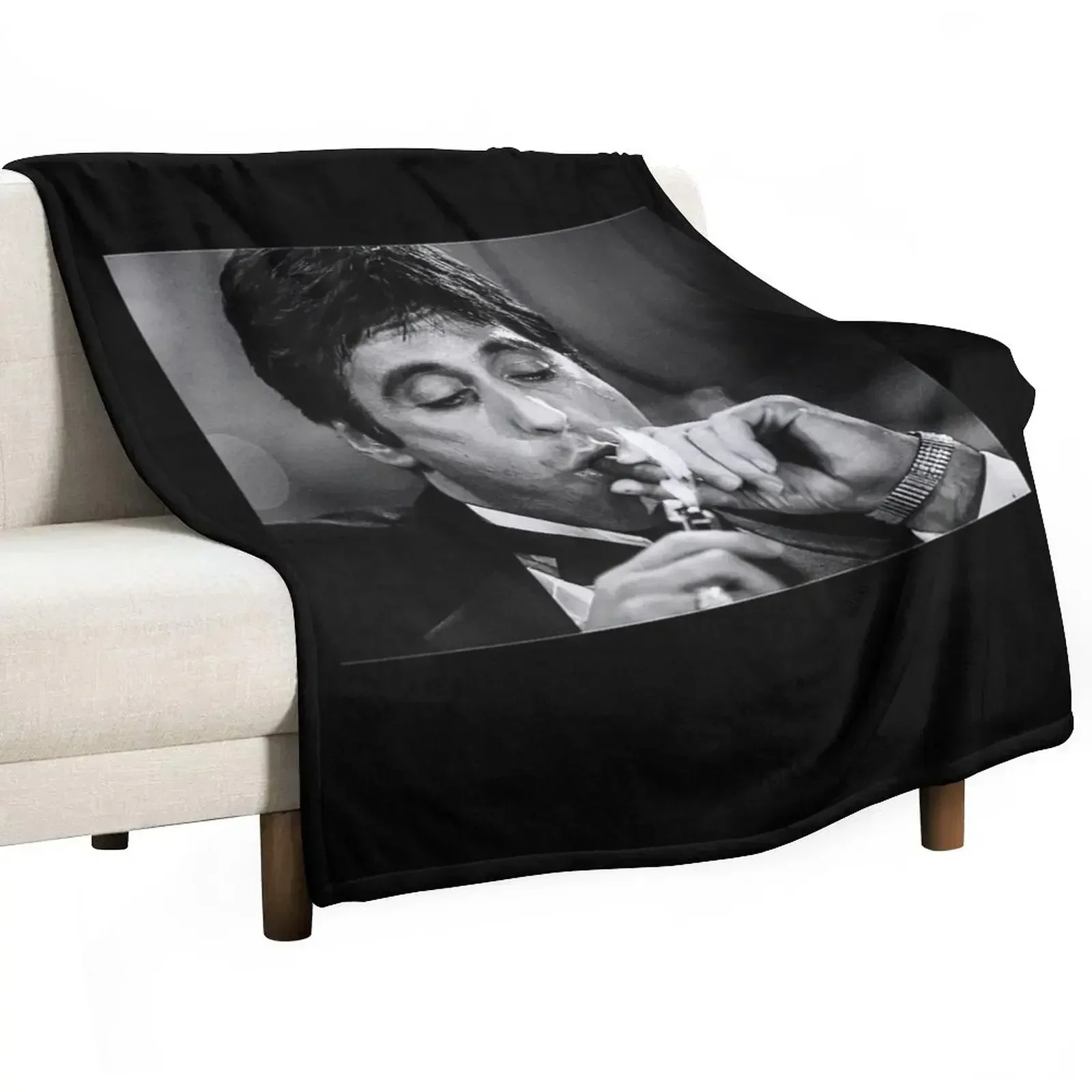 

Scarface Throw Blanket Faux Fur Soft Warm Blanket for Bed
