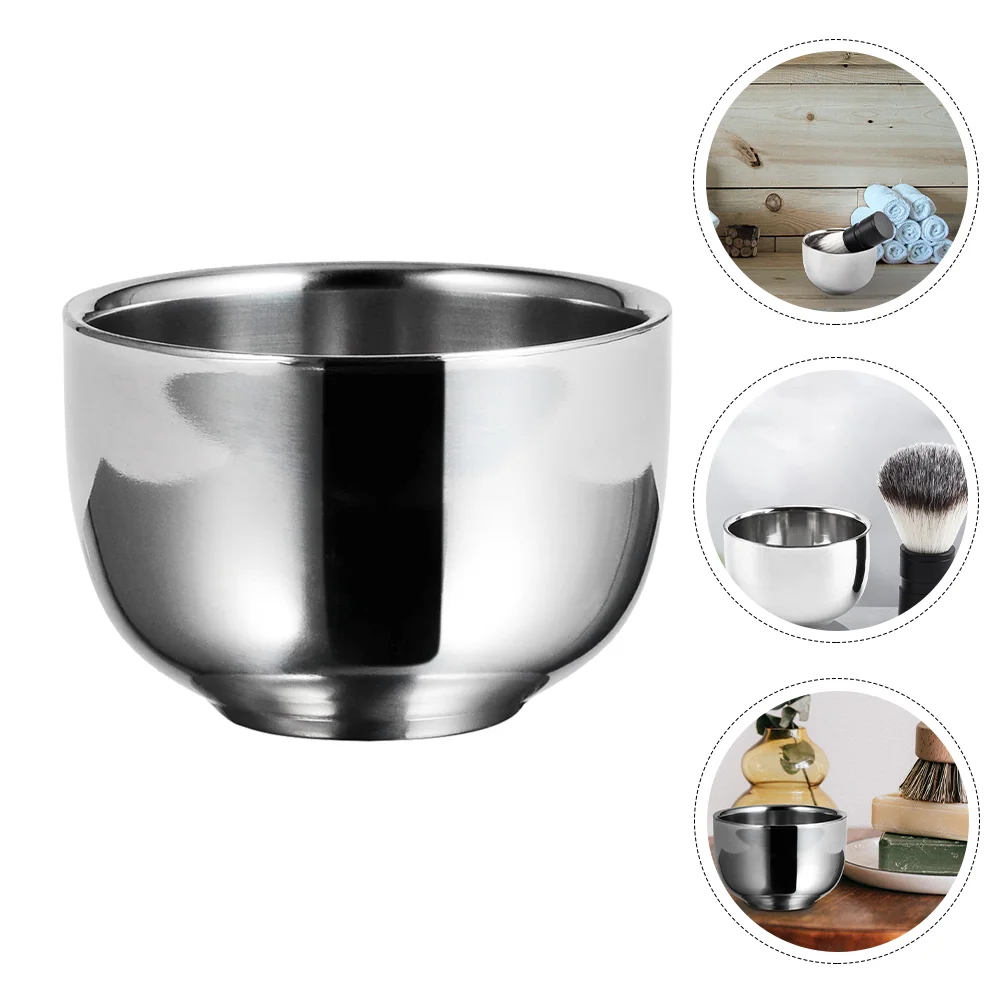 

High Grade Stainless Steel Shaving Bowl Men Barber Tool Soap Dish Cream Holder Shaving Foaming Bowl Shaving Cream Bowl Shaving