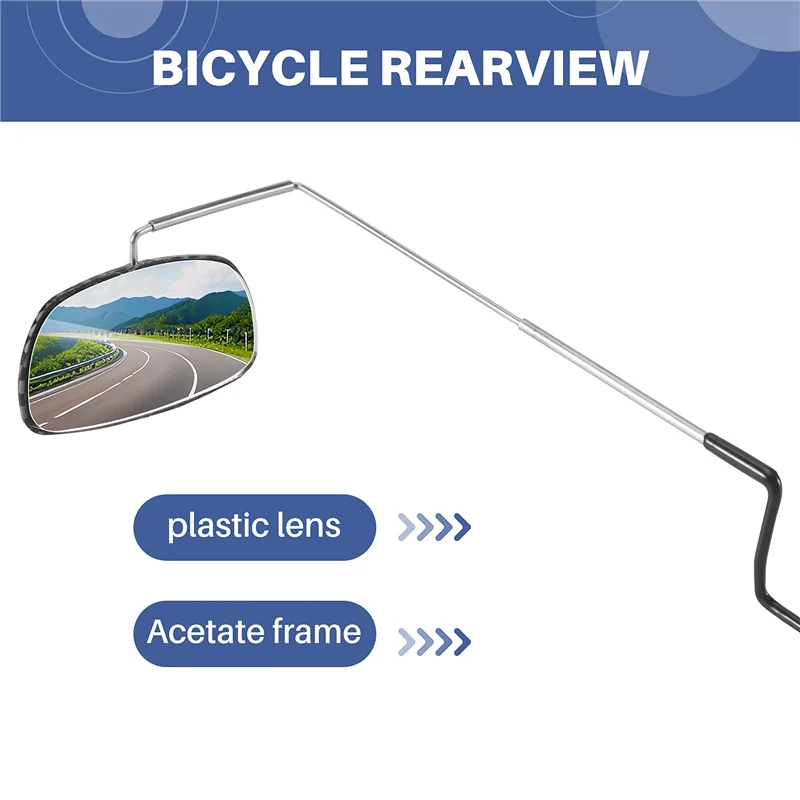 AC22-Bike Bicycle Cycling Riding Mirror Helmet Mount Rearview Rear View Eyeglass