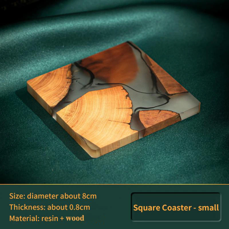 Wooden Coaster for Drinks, Epoxy Coaster, Cup Mat Pad