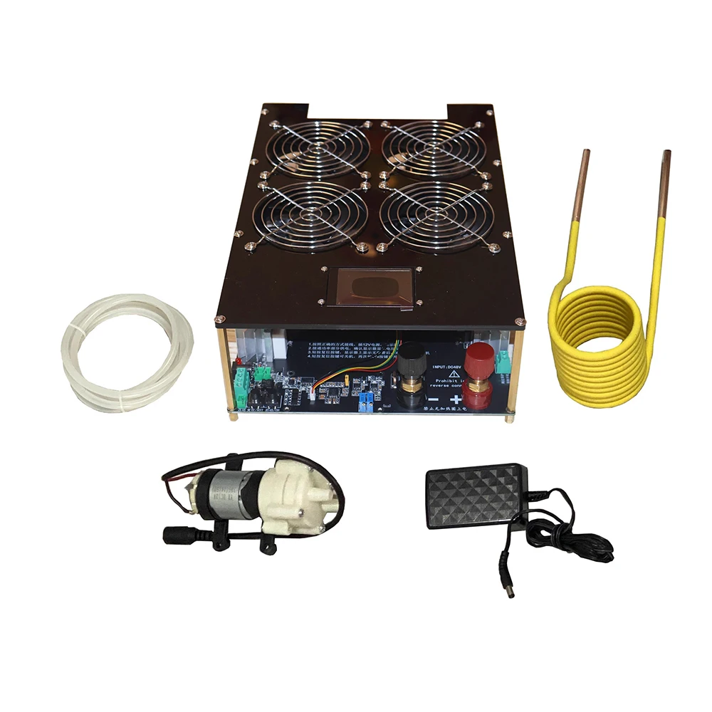 

5000W ZVS Induction Heater, High frequency Induction Heating PCB Board Melted Metal + Coil+Pump