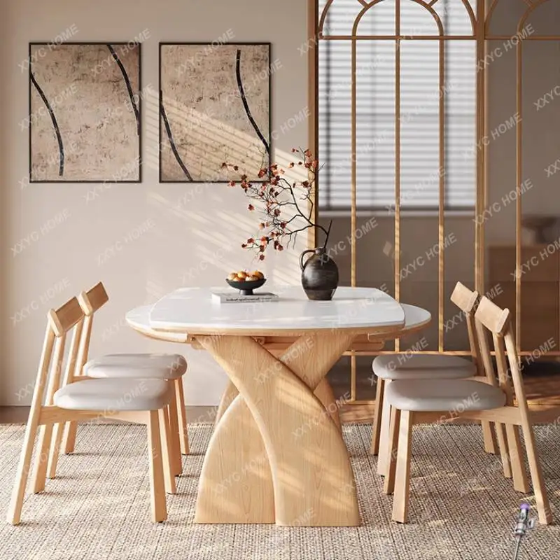 XX.Items Space Dining Tables White  Unique Expandable Luxury Dining Tables Modern Extending Mesas Comedor Furniture Home
