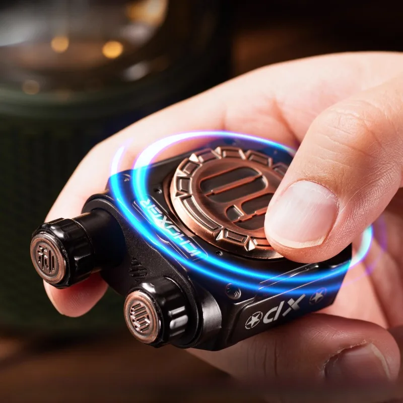 Carta di spinta magnetica Fidget Spinner Moneta tattile Clicker 4In1 Metallo EDC Alleviare lo stress Giocattolo sensoriale Scrivania da ufficio Anti ansia
