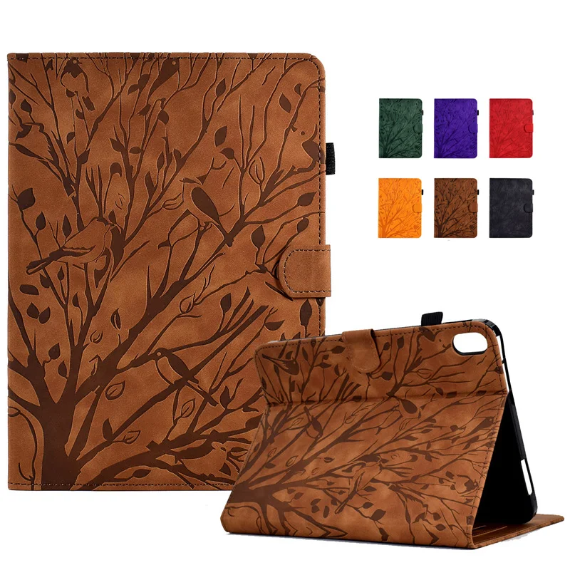 Coque For Samsung Tab S11 Case 11 inch Embossed Tree Magnetic Wallet Stand Tablet Funda For Galaxy Tab S11 Case Cover 2025