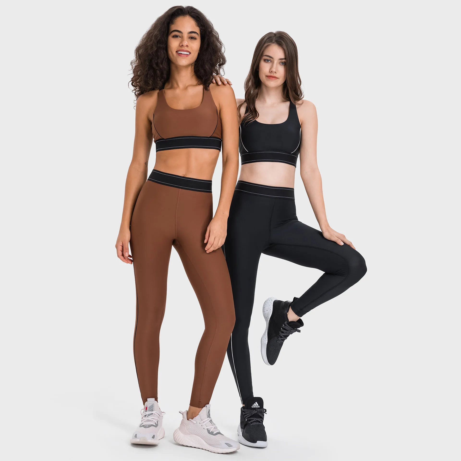 

Женский бесшовный спортивный бюстгальтер пуш-ап и штаны для йоги с высокой талией и подтяжкой живота, тренировочный комплект для йоги, пилатеса ‌