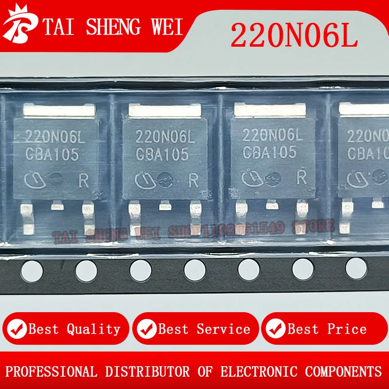 10PCS Brand New Original IPD220N06L Printed 220N06L IPD220N06L3G TO-252 60V 30A New Original