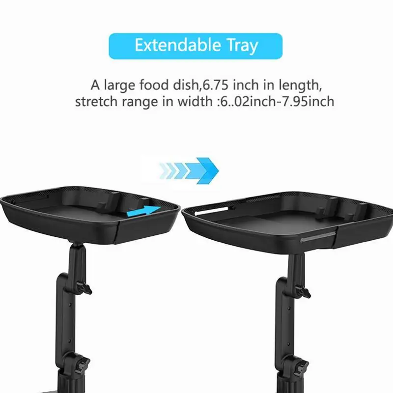 Cup Holder Tray For Car Car Tray Table Passenger Seats Food Drink Phone Snack Tray With 360Rotating Table Adjustable Base Car