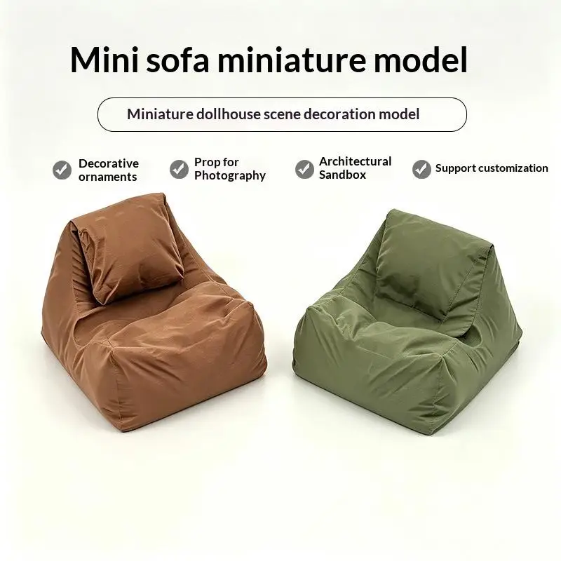 Mini Sofa Pillow Soft Fabric Cushion Doll Accessory European Style Creative Design Furniture Doll House