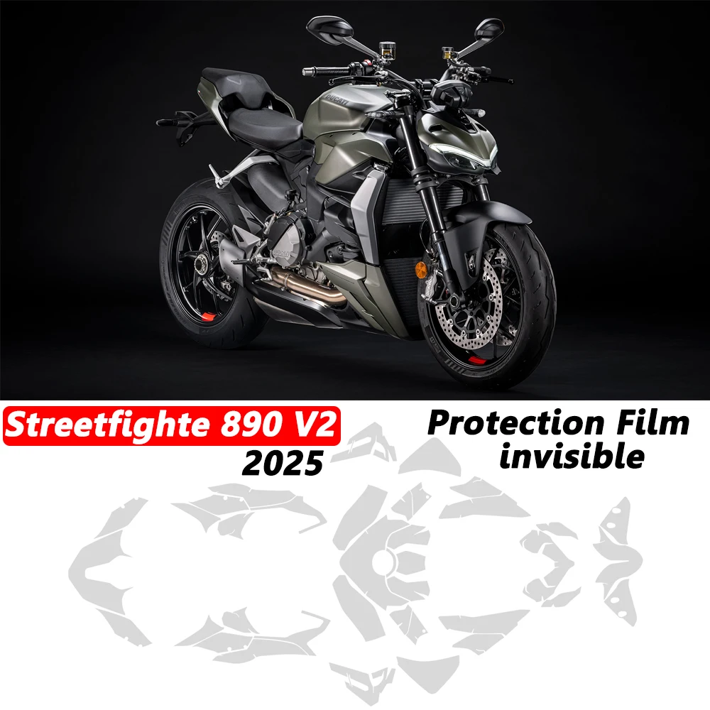 

PPF Streetfighter V2 2025 Защитная пленка для мотоцикла Невидимая пленка для Ducati Streetfighter V2 890 2025 ТПУ PPF