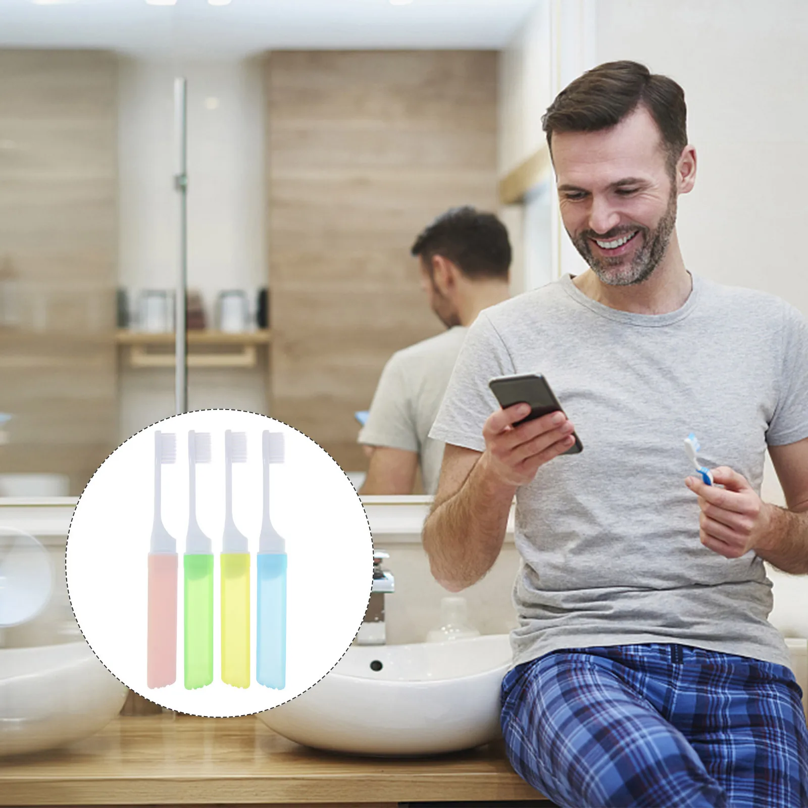 

12 Pcs Folding Toothbrush Dental Charcoal Foldable Portable Teeth Travel Disposable Wedding Kit for Orthodontics