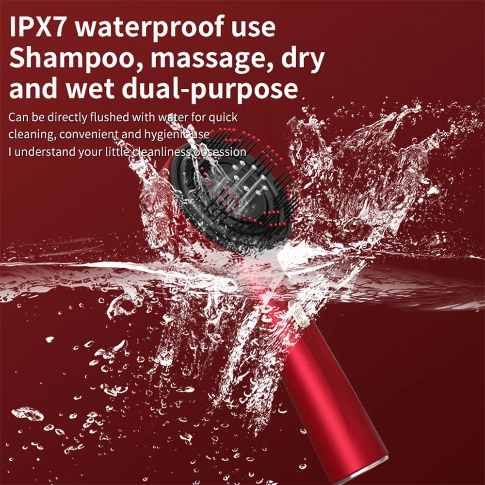 الكهربائية فروة الرأس قضيب رئيس مدلك 630nm LED تدليك الشعر مشط إعادة نمو الشعر النفط السائل قضيب فروة الرأس مدلك فرشاة #2