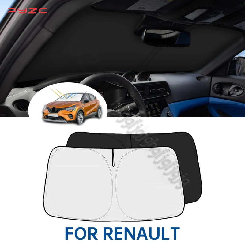 Protetor Solar para Para-brisa de Carro, Cobertura de Sombrinha para Janela Frontal, Protetor Solar para Renault Megane Clio Espace Arkana Captur
