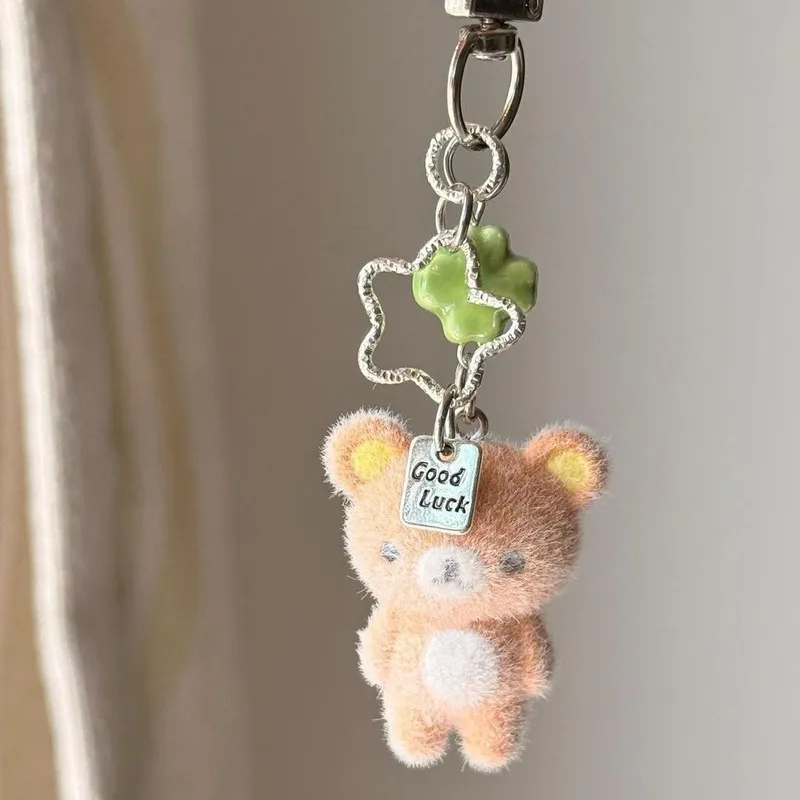 Rilakkuma Ccd hangend touw cartoon schattig gevlokt mobiele telefoon charme sleutelhanger tas decor verrassingscadeau voor meisjes speelgoed figuur