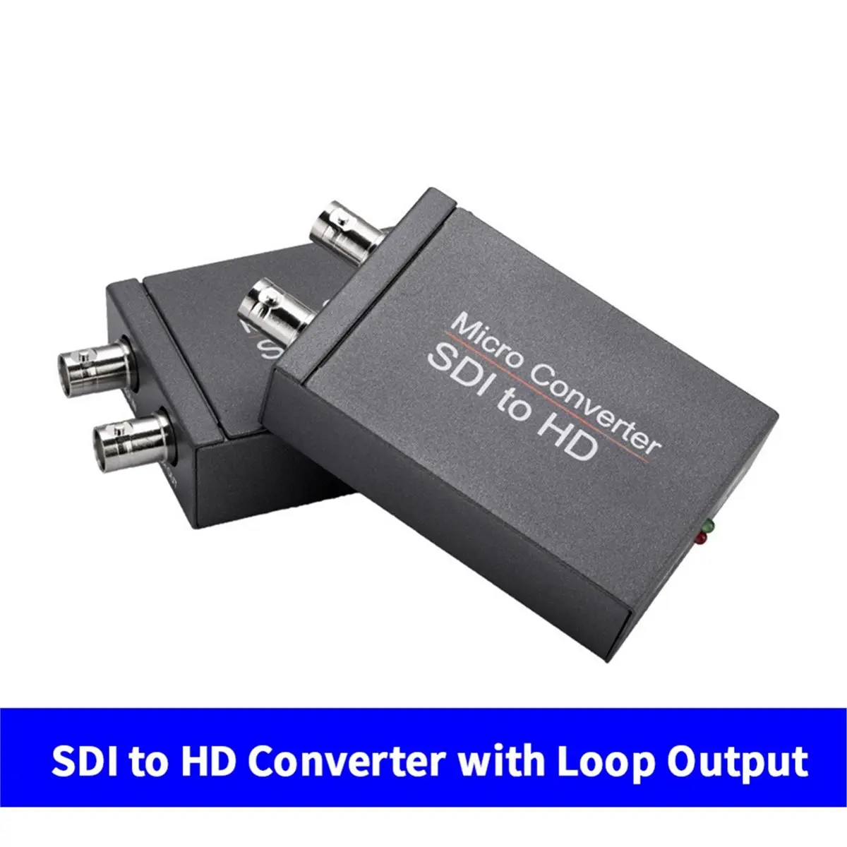A86G NEW 2Pcs SDI to -Compatible to SDI Adapter Mini 3G HD SD-SDI Video Micro Converter with Audio Auto Format Detection