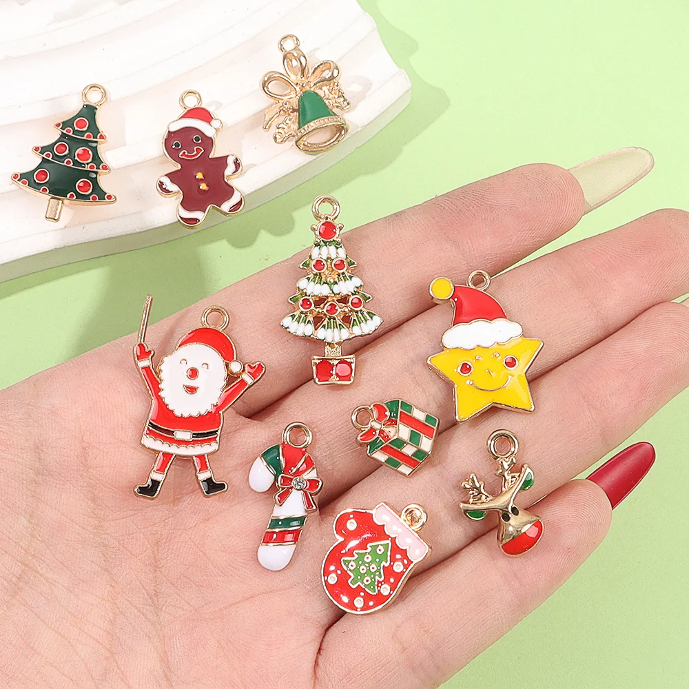 2/8/17pcs Multi-color Holiday Series Pendant, DIY Jewelry Accessories, Christmas, Easter, Valentine's Day, Thanksgiving Gifts