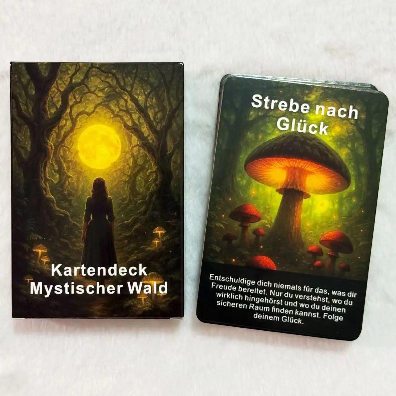 

German Mystical Forest Oracle Cards, Intuitive Insight and Spiritual Growth Deck for Mindfulness, 12x8cm, 48 Cards,Tarot Deck