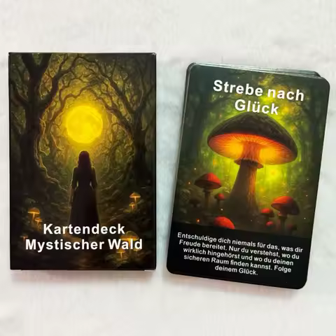 German Mystical Forest Oracle Cards, Intuitive Insight and Spiritual Growth Deck for Mindfulness, 12x8cm, 48 Cards,Tarot Deck