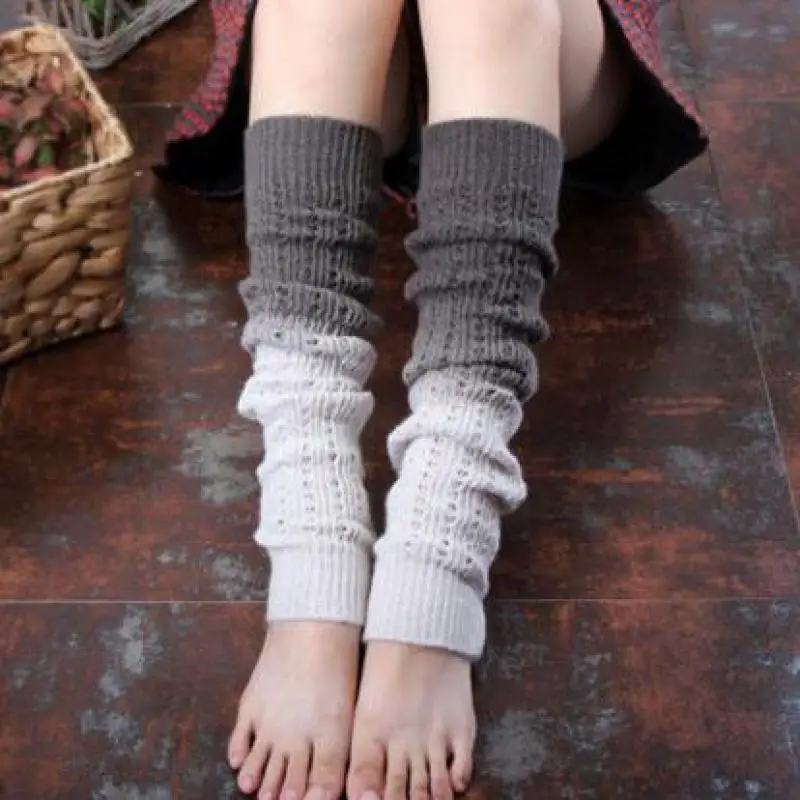 Soft Cashmere Gradual Colors Heap Foot Sleeves Autumn And Winter Warm Knitted Leg Warmers Fashion Personality Boot Troopers