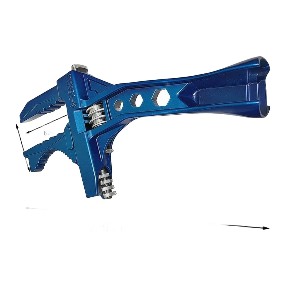 Ratcheting Adjustable Wrench for Household Water Line Maintenance Featuring Low-Profile Design and Smooth Operation