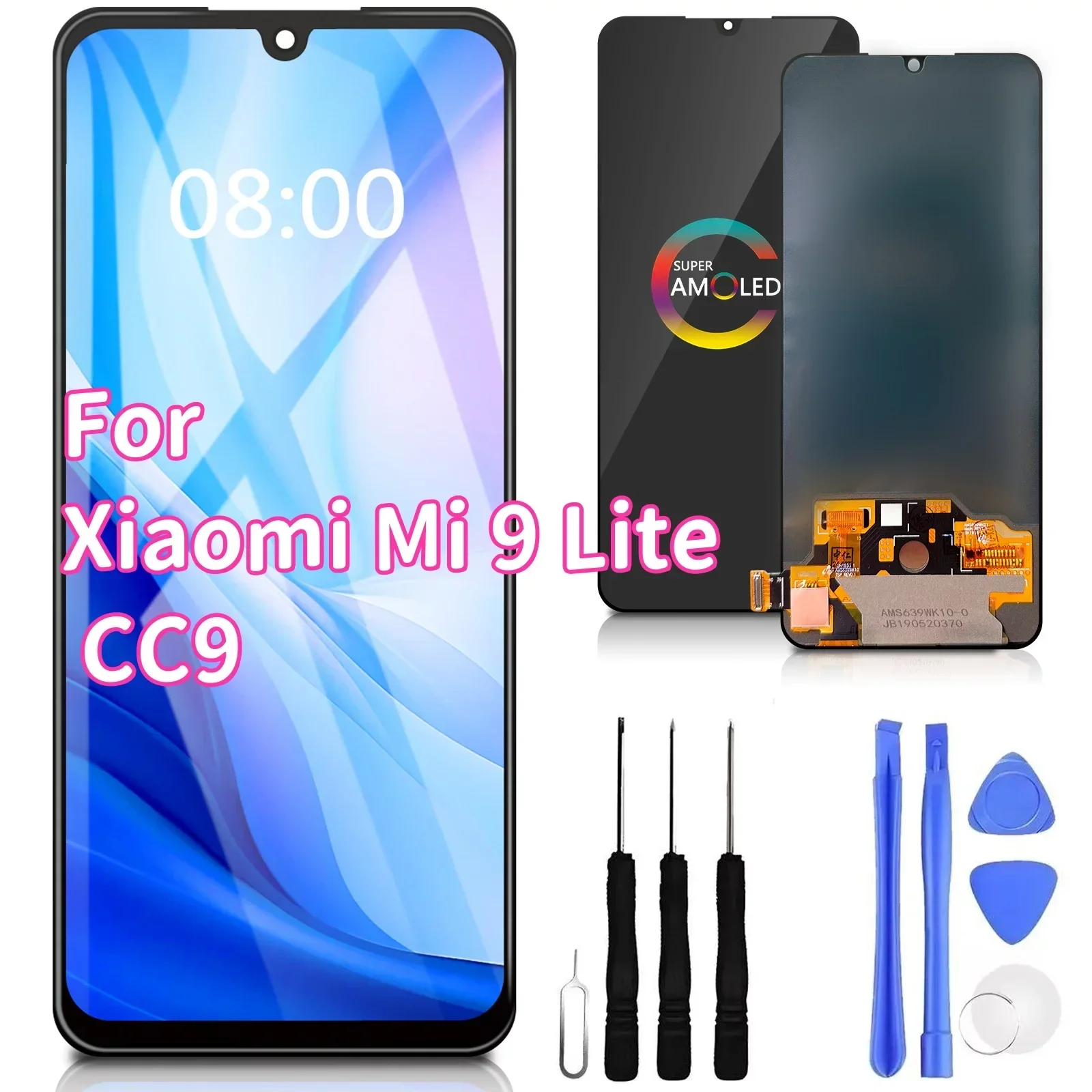 

AMOLED For Xiaomi Mi 9 Lite M1904F3BG LCD pantalla Display Touch Screen Digitizer Assembly For Mi CC9 Mi9 Lite CC 9 Replacement