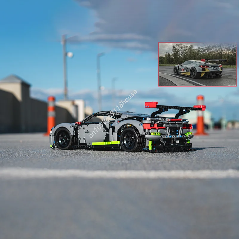 1534pcs MOC Chevroleteed Corvette R Technical Model Building Blocks Christmas Gifts Construction DIY Toy Creative Idea Brick