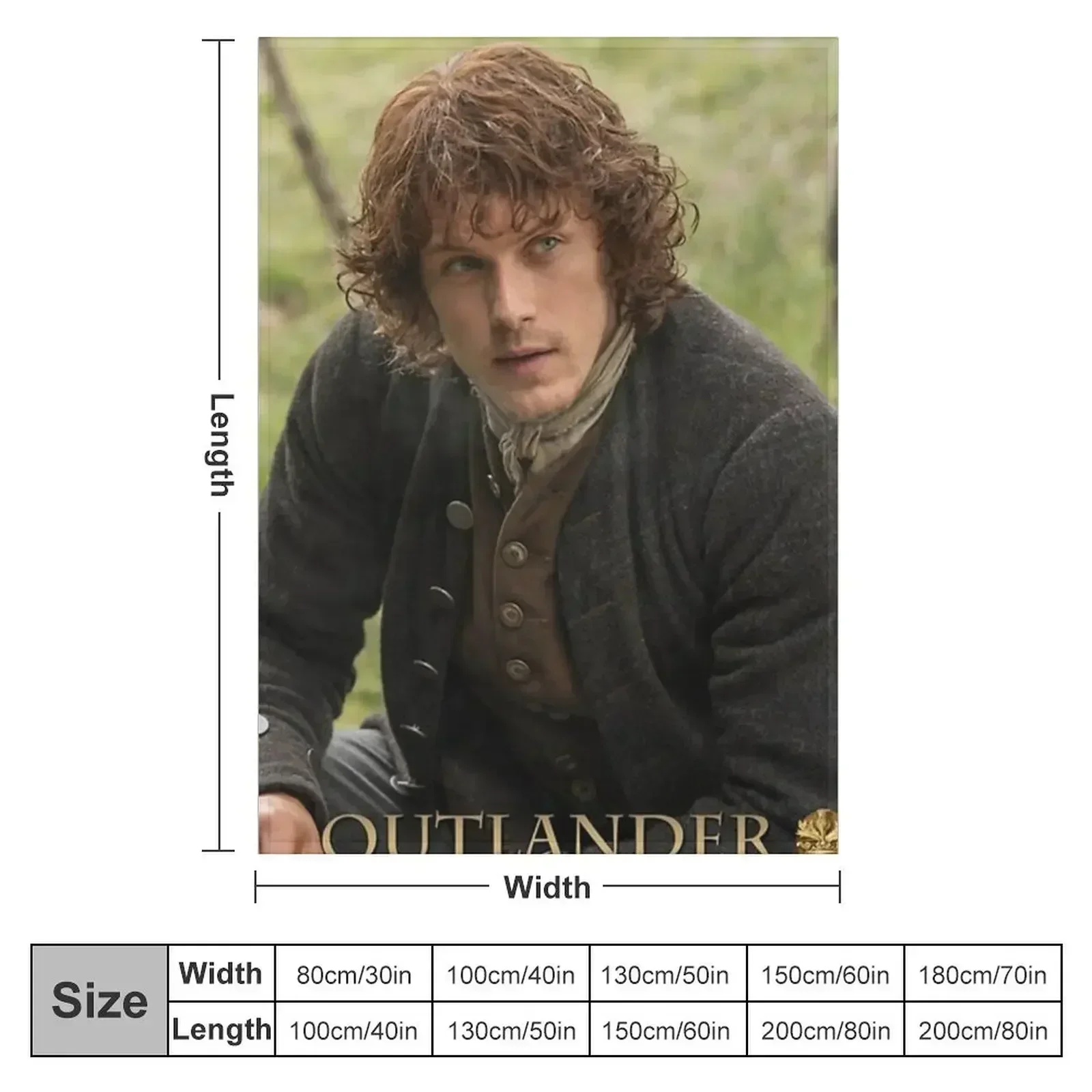 Outlander Jamie Fraser new - Throw Blanket Thermals For Travel christmas gifts Luxury Thicken Blankets