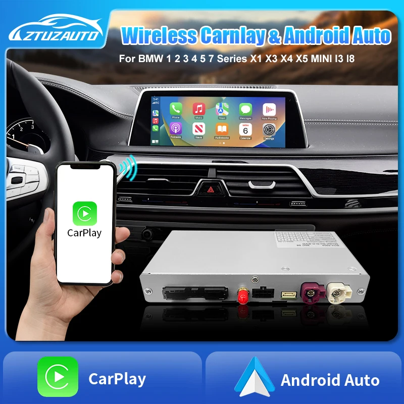 OEM Screen Upgrade Wireless CarPlay for BMW EVO 1 2 3 4 5 7 Series X1 X3 X4 X5 X6 MINI F56 F15 F16 F25 F26 F48 F10 F22 F20 F30