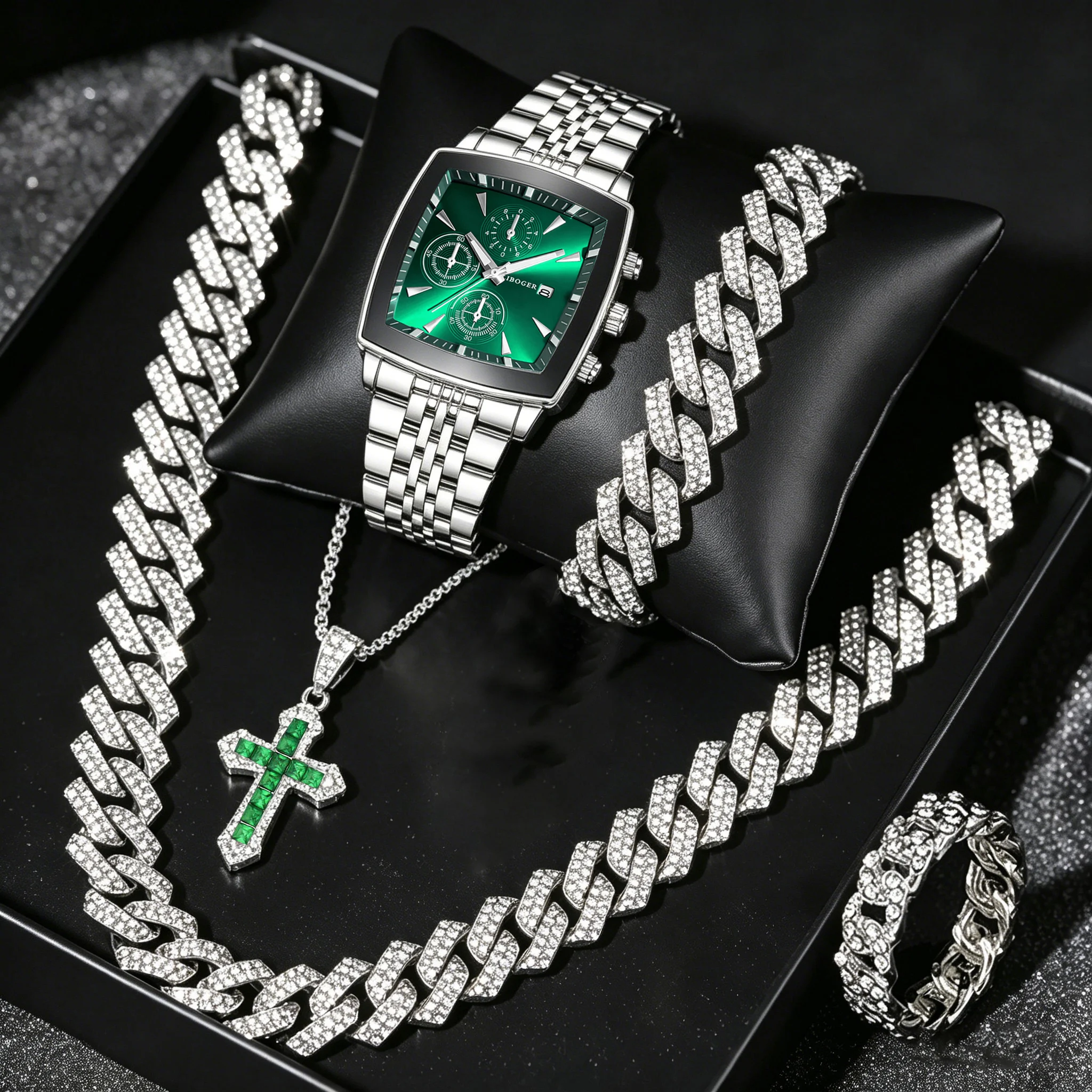 5pcs Men's Retro Fashion Watch Set, Casual Wrist Watches, Wonderful Gift For Boyfriends, Husbands On Easter, Valentine's Day.