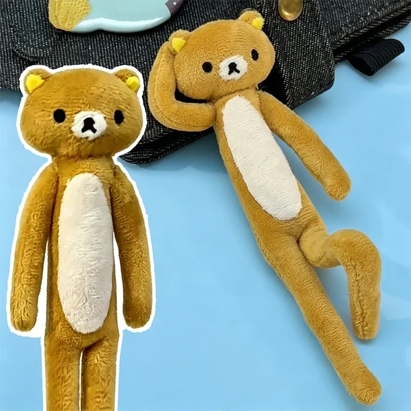 Rilakkuma Creative Twisted Plush Toy Bendable Long Leg Plush Doll Abstract Stylish Funny Fluffy Plushie Desktop Decor Cute Gifts