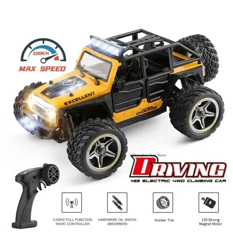 2.4G Mini RC Car 2WD Off-Road Vehicle Model With Light Remote Control Mechanical Truck Children's Toy