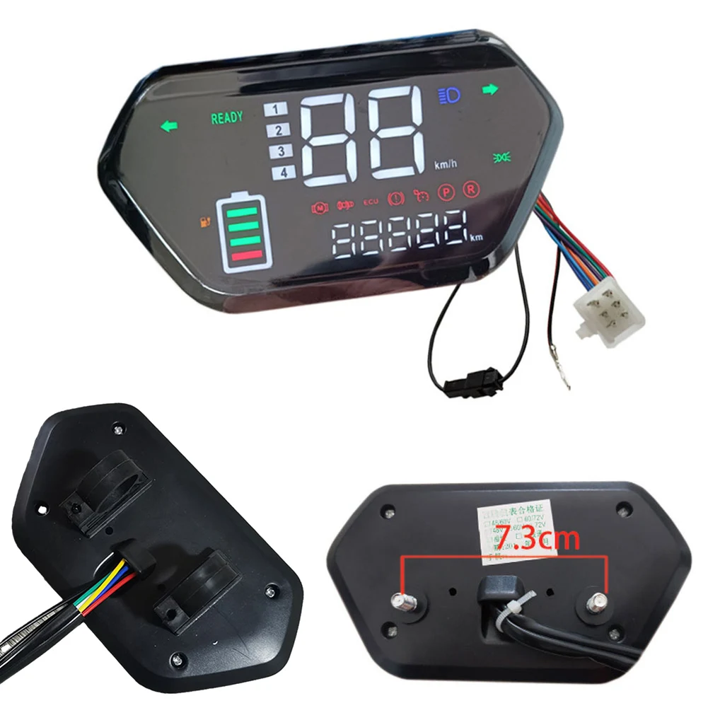 1×48V/60V/72V E-bike LCD Display Meter Control Panel Speedmeter Screen For E-Bike/Electric Scooter/Motor Dashboard Accessories