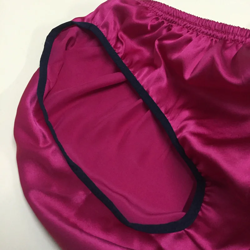 100% natural silk male briefs,100% silk U convex underwear men,plus size pure silk men panties