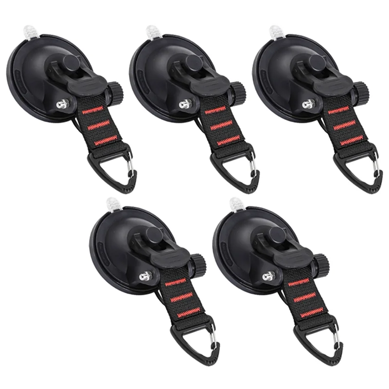 5Pcs Heavy Duty Suction Cups Anchor, Multipurpose Camping Sucker Cups Hooks for Home Outdoor Car Van Truck Awning Boat