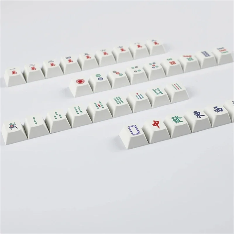 16pcs متانة pbt mahjong keycaps لألواح المفاتيح الميكانيكية MX تخصيص تجربة الكتابة وليس keycaps