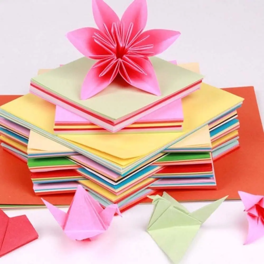 Creative Home Educational Square Decoration Folding Paper   For DIY Origami Color Paper Hand-cut Paper Handmade Paper