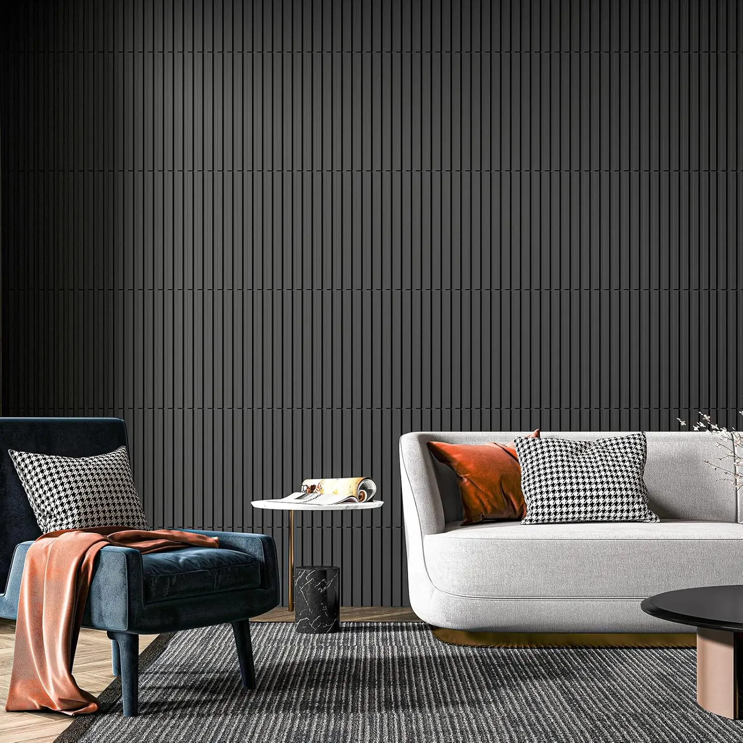 3D Wall Panels for Interior Wall Decor, 11.8''x11.8'' Modern Decorative Wall Panels for Living Room, Lobby, Office, 30Pack ﻿