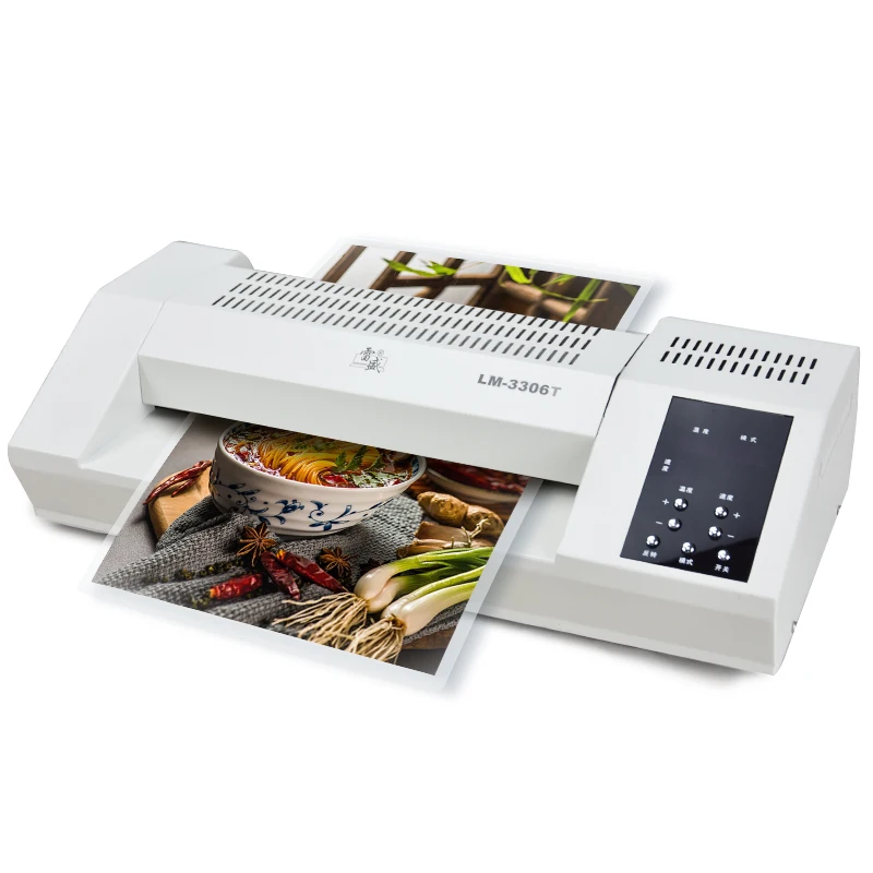 

Factory Photo Laminating Machine Automatic LM-3306T Lcd 6 Rolls A3 A4 Paper Photo Cold And Hot Laminator