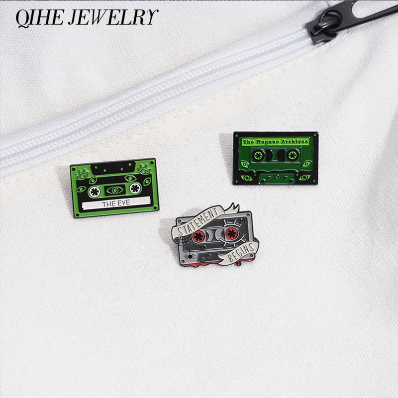 

Vintage Music Cassette Tape Enamel Pins Statement Begins Retro Nostalgic Brooches Coat Lapel Badge Jewelry Gift for Music Lover