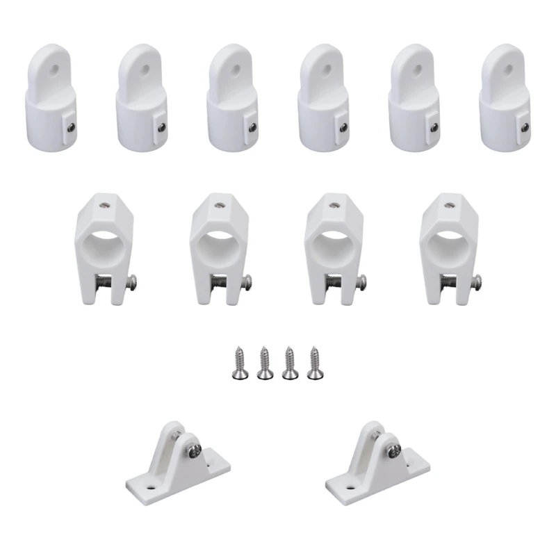 7/8 Zoll Marine Oberkiefer-Schiebebeschläge, weißes Nylon, 12-teiliges Boots-Hardware-Set H8WE – Detail 1
