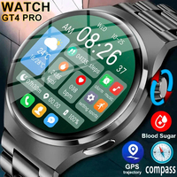 2024 New GPS Smart Watch Men GT4 Pro 360*360 HD Screen Heart rate IP68 Waterproof Blood Sugar Smartwatch BT Call NFC Watch 4 Pro